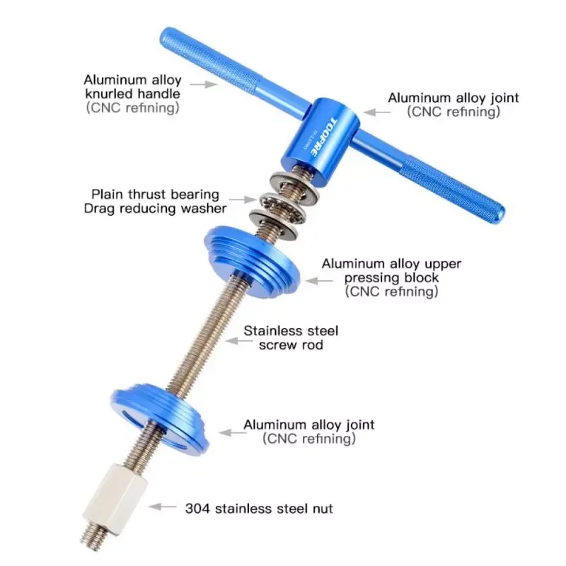 

Велосипедная гарнитура TOOPR, BB Нижний Кронштейн, инструмент для установки, отличное качество изготовления, Ремонтный инструмент, аксессуары ...