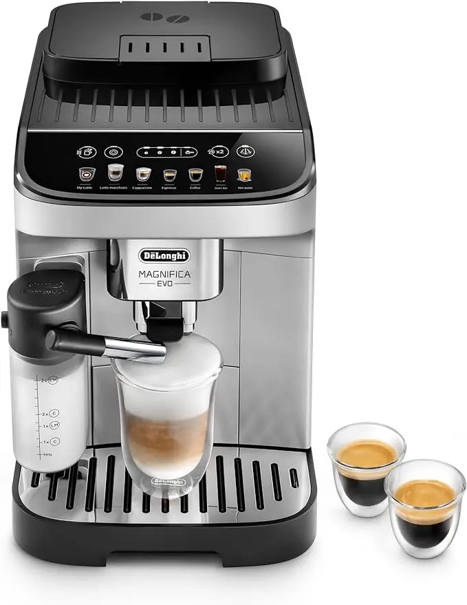 

De'Longhi Magnifica Evo with LatteCrema System, Fully Automatic Machine Bean to Cup Espresso Cappuccino and Iced Coffee Maker, C
