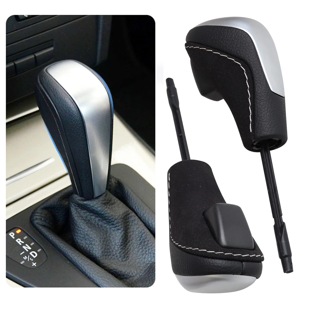 Automatic Gear Shift Knob With Alcantara For BMW E81 E82 E87 E90 E92 E93