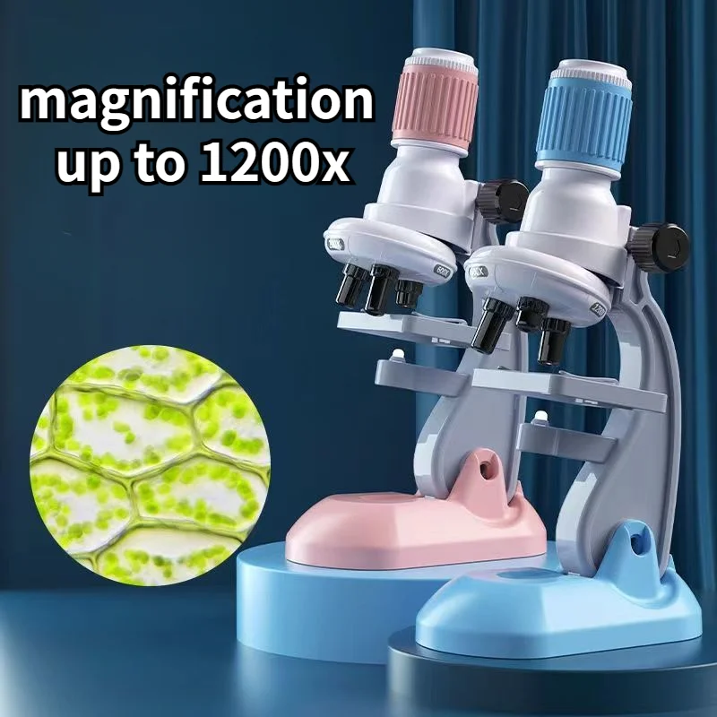 

Mini Pocket Microscope Kit 60 To120x Portable Laboratory Microscope With LED Light sepcimen For Kids Science Experiment Utensils