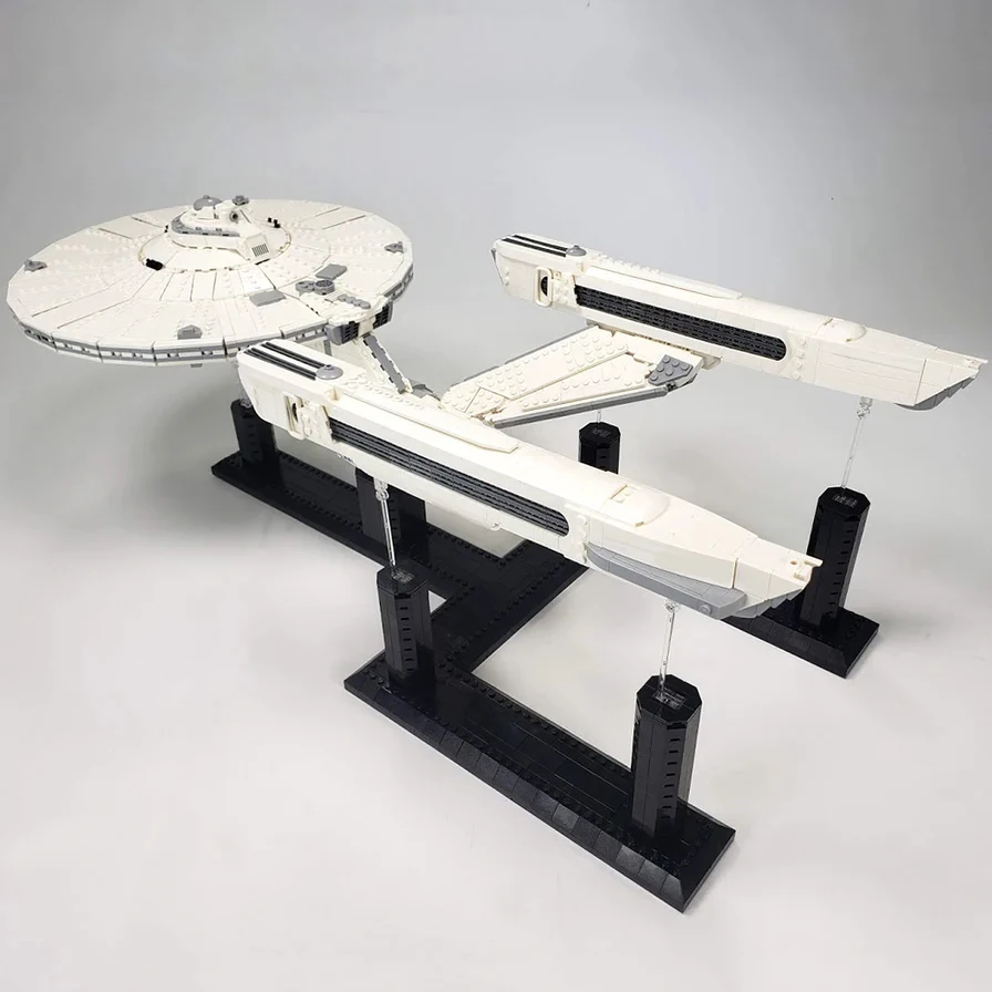 Фото MOC USS Enterprise Космический корабль Кирпичи 5032 шт. Космический корабль Федеральная Вселенная Круизер Модель Строительные блоки Сборка игрушек Подарки для детей №4