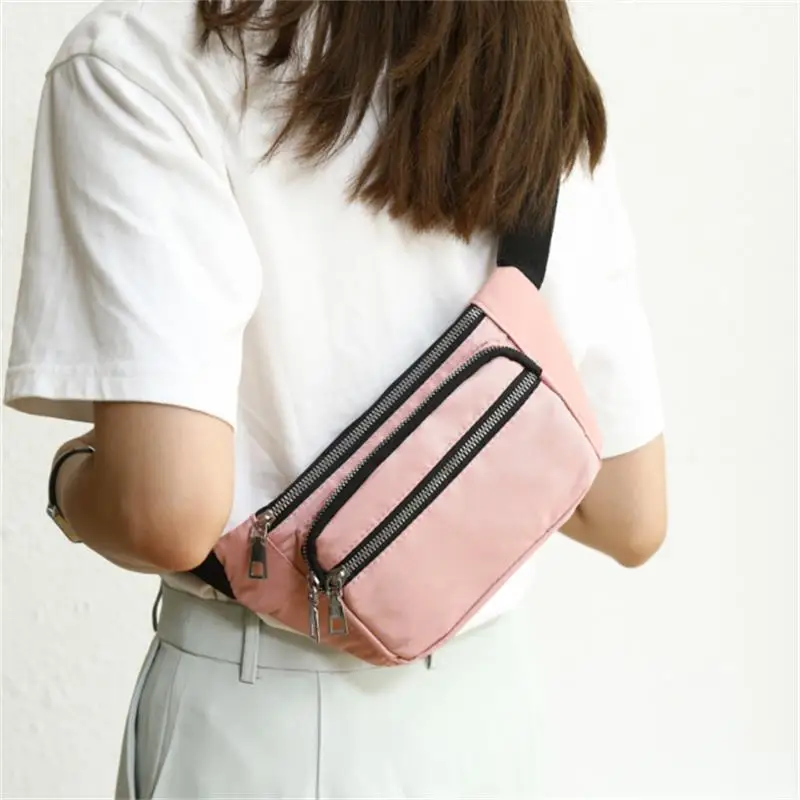 

Fashion Oxford Cloth Waist Bag Zipper Chest Bag Sport Travel Girl Waist Belt Bags Fashion Phone Waist Pack for Women