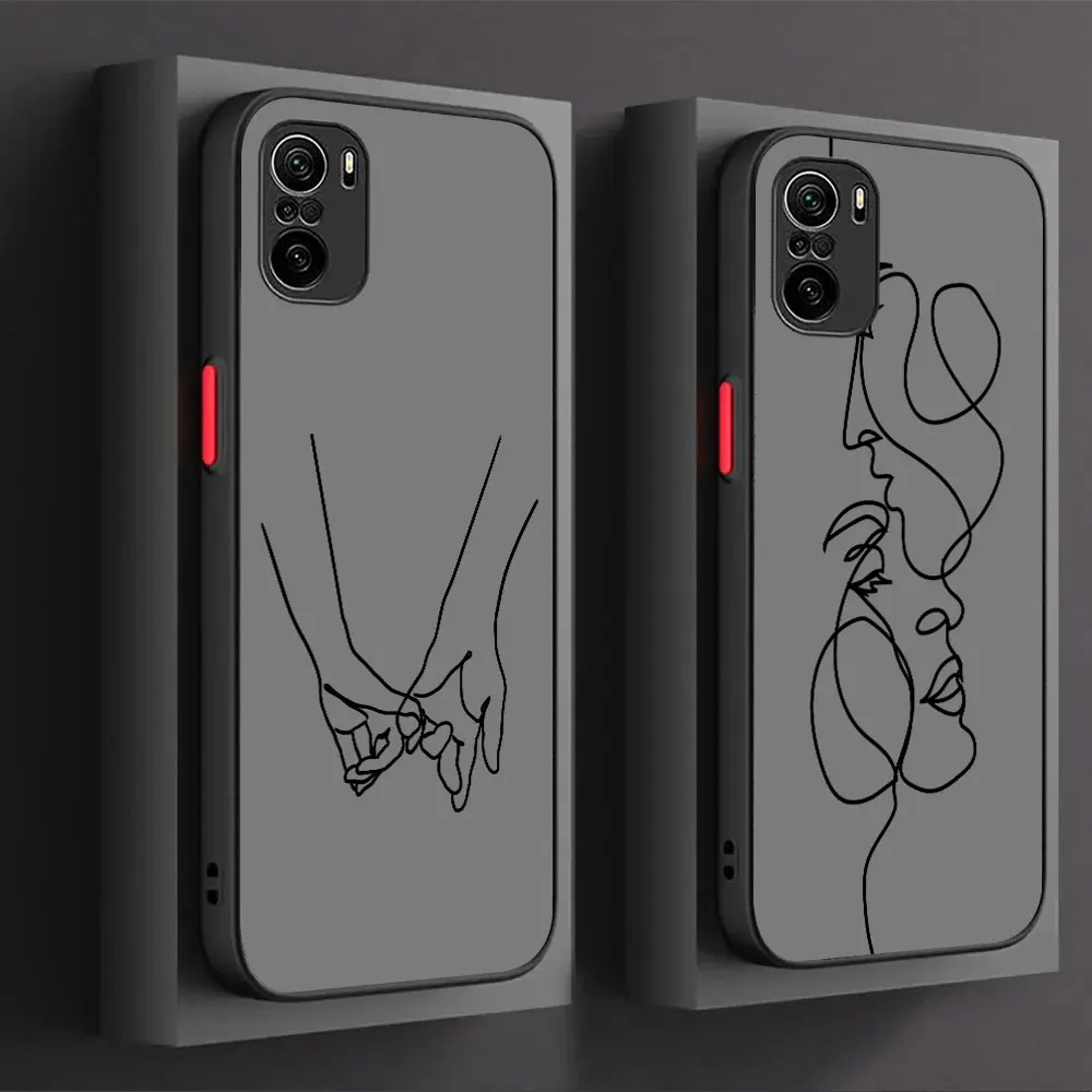 Line Art Sketch Flower Girl Matte Phone Case For OPPO REALME 11 NARZO 60X 30 50 60 50A 50I 20 30A 2T 2 PRO PLUS PREME 5G