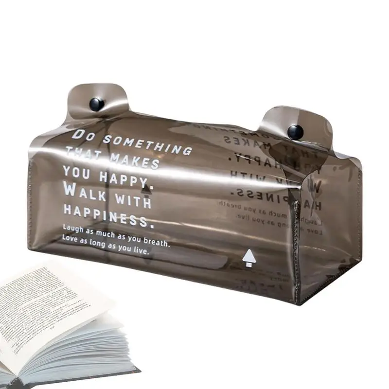 

Tissue Cover Clear Towel Bag Cover With Top Buckle Design Tissue Bag Embossing Process For Nightstand Coffee Table Home Office