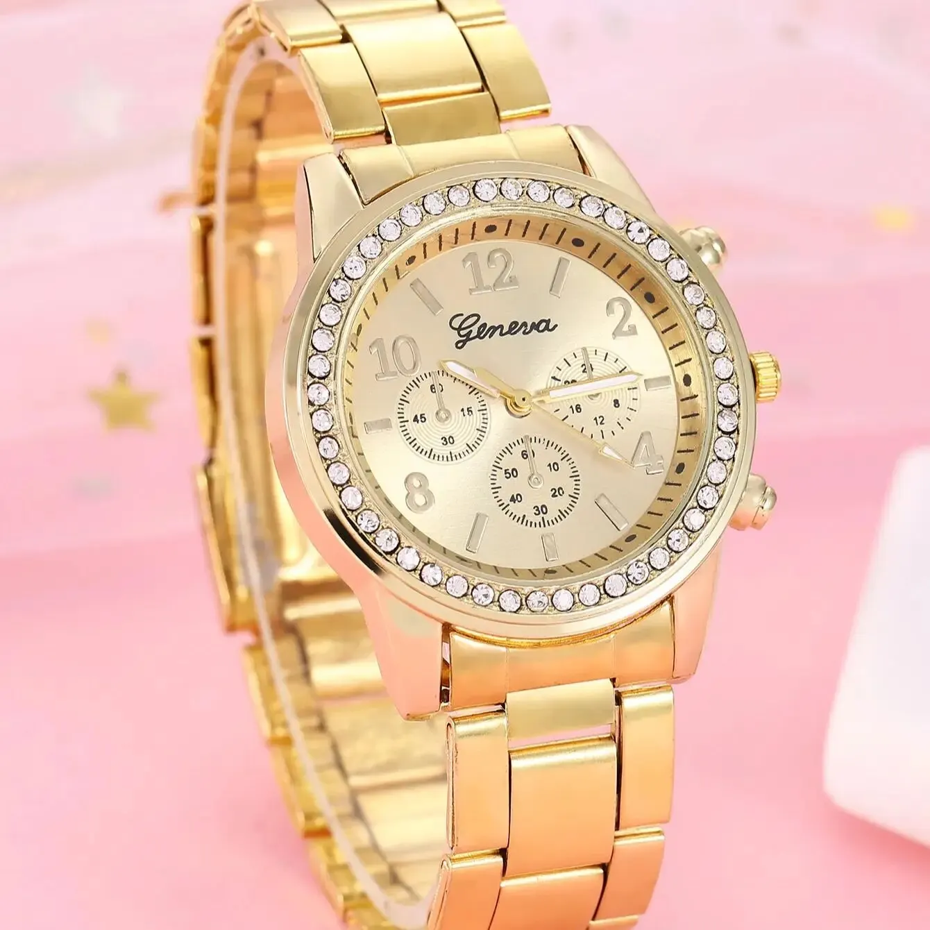 2 шт. женские кварцевые часы с тремя глазами и браслетом