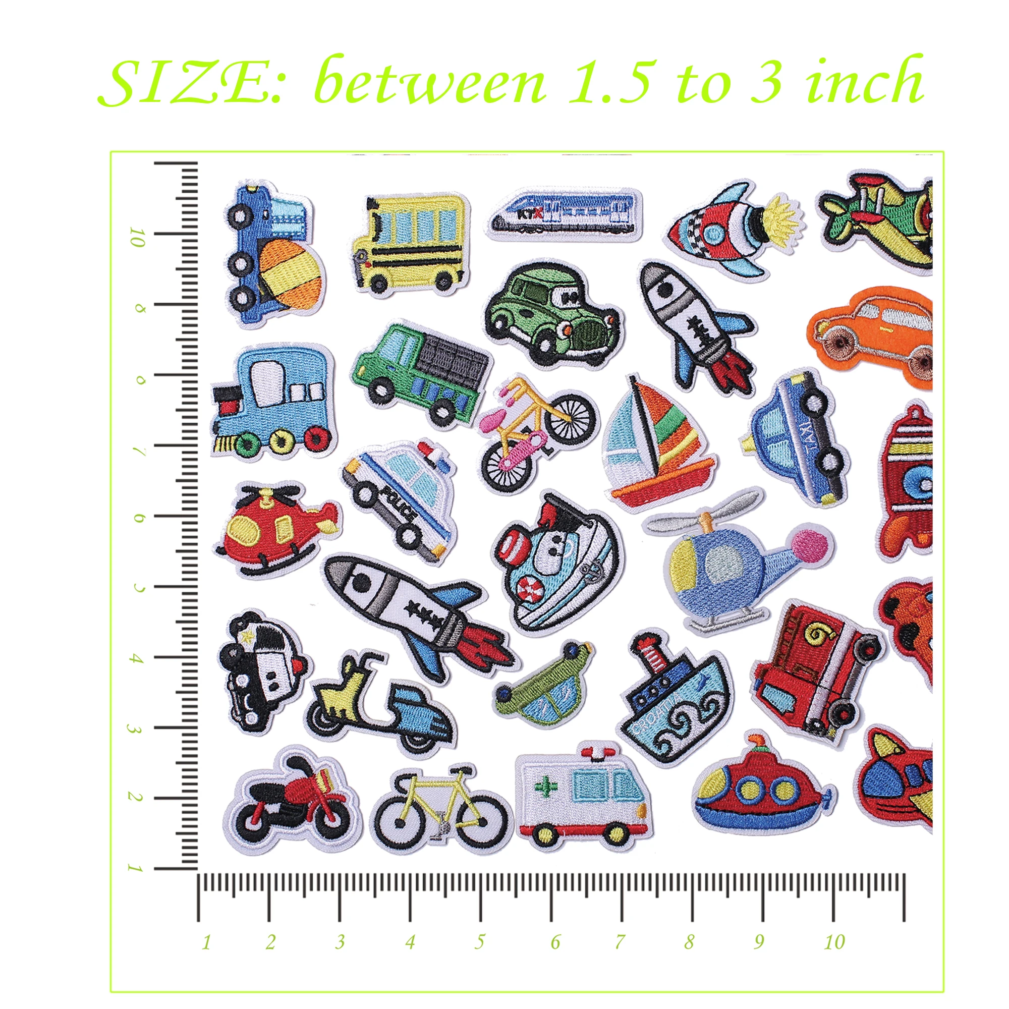 Вышитые нашивки для персонального рисунка 3D вышитые динозавры автомобили Vhiecles