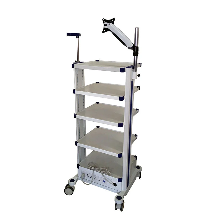 

Laparoscope tower four floors mobile medical cart endoscope trolley for sale