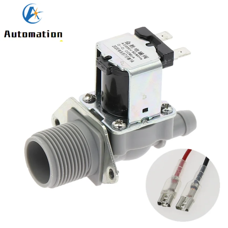 

AC 220V DC 24V 12V Соленоидный клапан кондиционера G3/4 наружная резьба до 12 мм входного клапана трубы пластиковый Соленоидный клапан