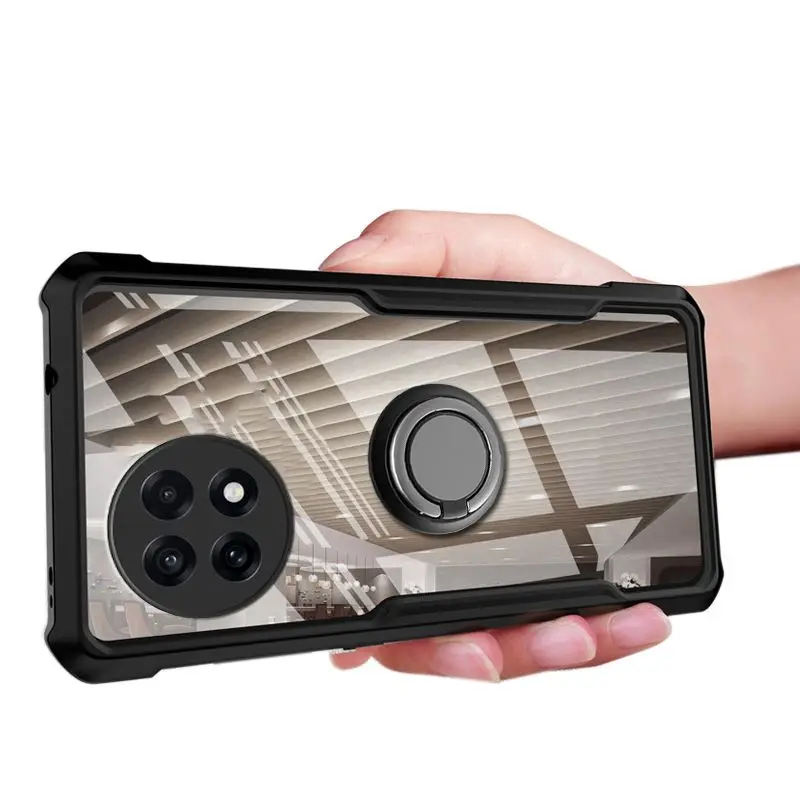 Для Oneplus 13R 5G ACE 5 Pro 13 R Чехол Прозрачная задняя крышка Магнитный держатель Кольцо