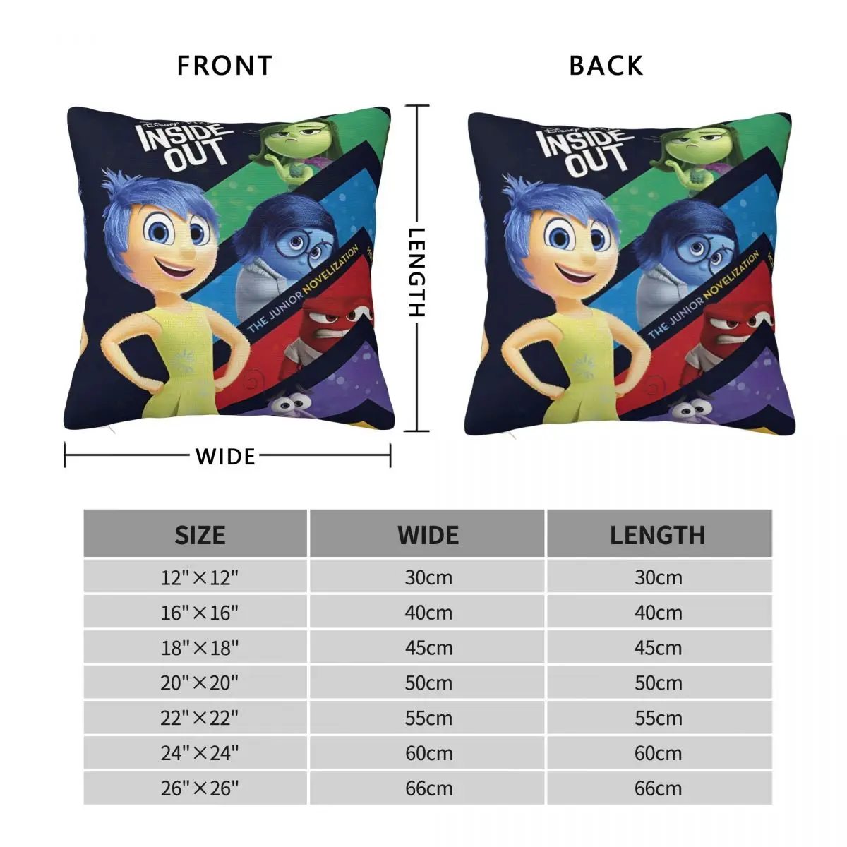 Декоративная наволочка с изображением снаружи 2 детских комикса мультяшный