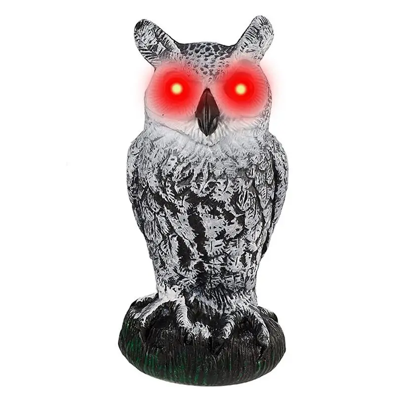 

Fake Owl Motion Activated Scarecrow Owl With Red Eyes And Scary Sound Owl Decoys To Scare Birds Away Anti-fade Weather-resistant