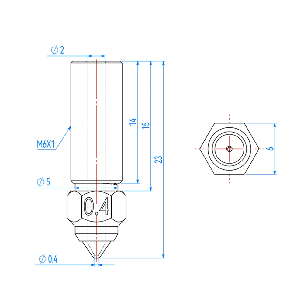 2 шт. для Creality K1/K1Max высокоскоростная медная насадка из закаленной стали с