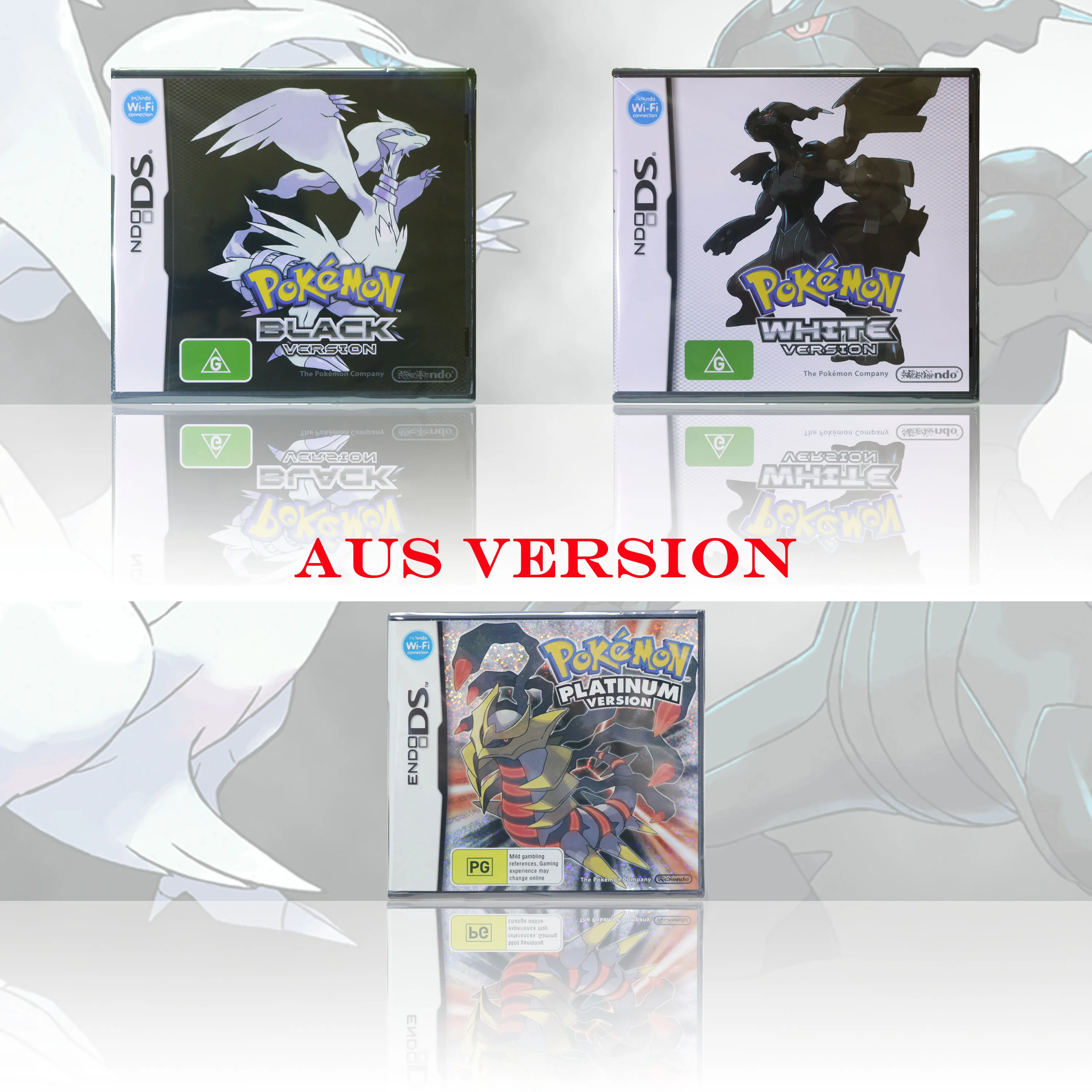 Фото Игровая карта Pokémon Black White Platinum (AUS-версия) в новой запечатанной упаковке для DS, с коробкой и инструкциями. №1