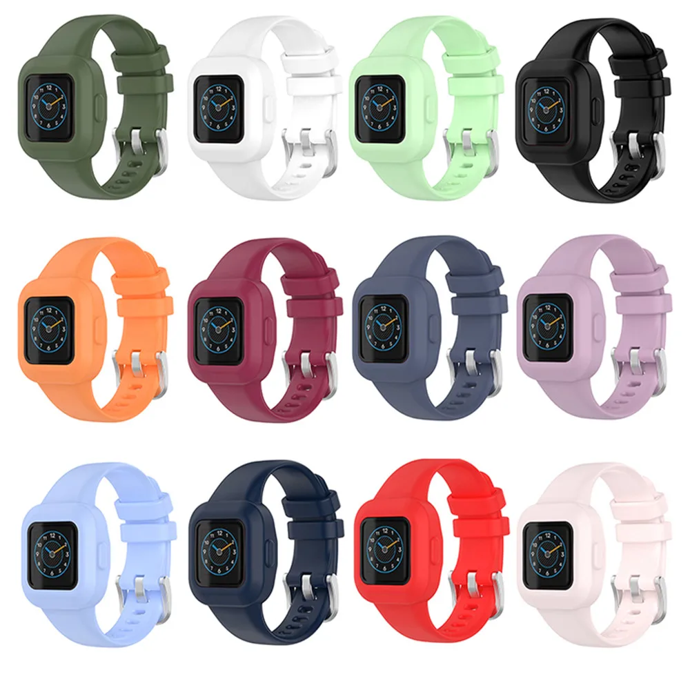 Многоцветный мягкий силиконовый ремешок для Garmin Fit JR.3/Garmin Vivo JR.3 детский сменный