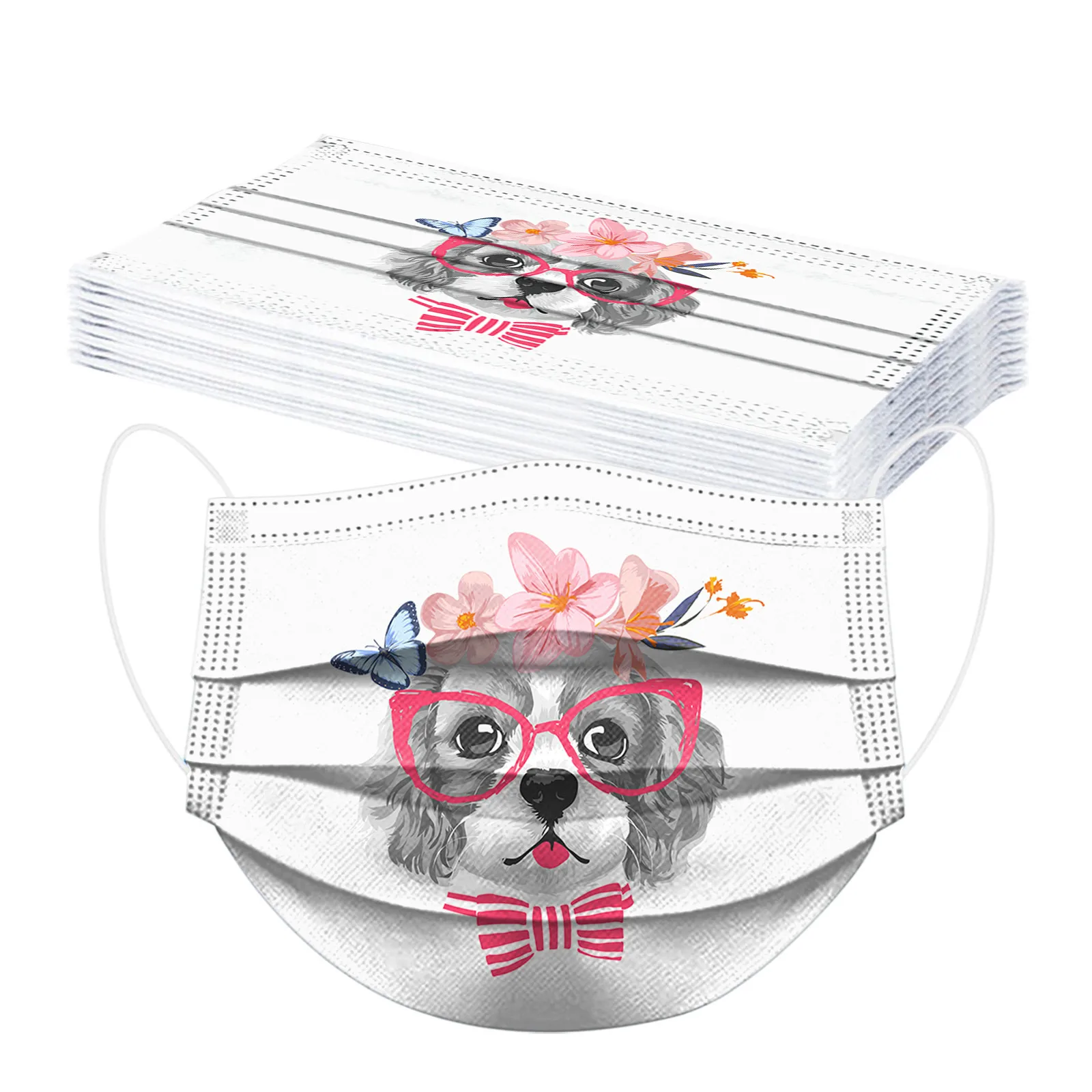 10PC masque enfant Kids Children's Animal Disposable Face маска 3Ply Ear Loop mascarilla Monder Scarf Halloween Cosplay MasK - купить