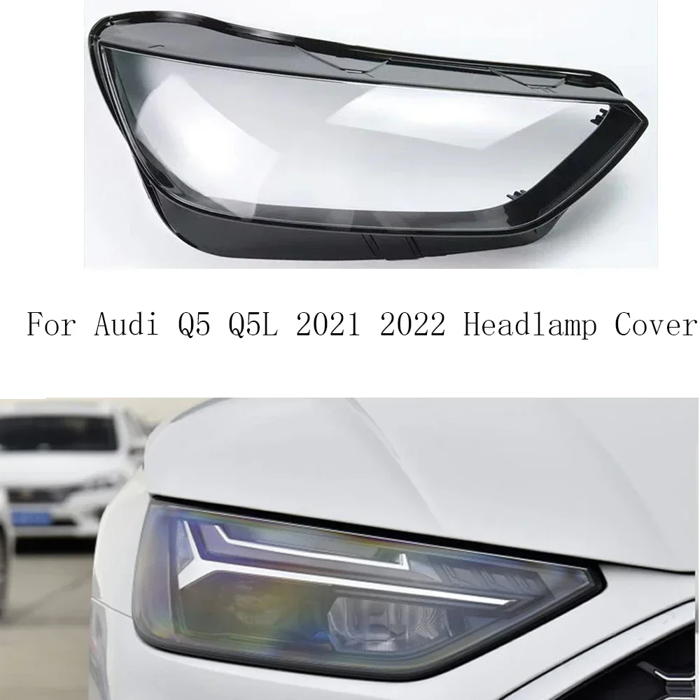 Фото ZAZQ для Audi Q5 Q5L 2021 2022, крышка фары, абажур, корпус фары, линза из плексигласа, замена оригинального абажура №2