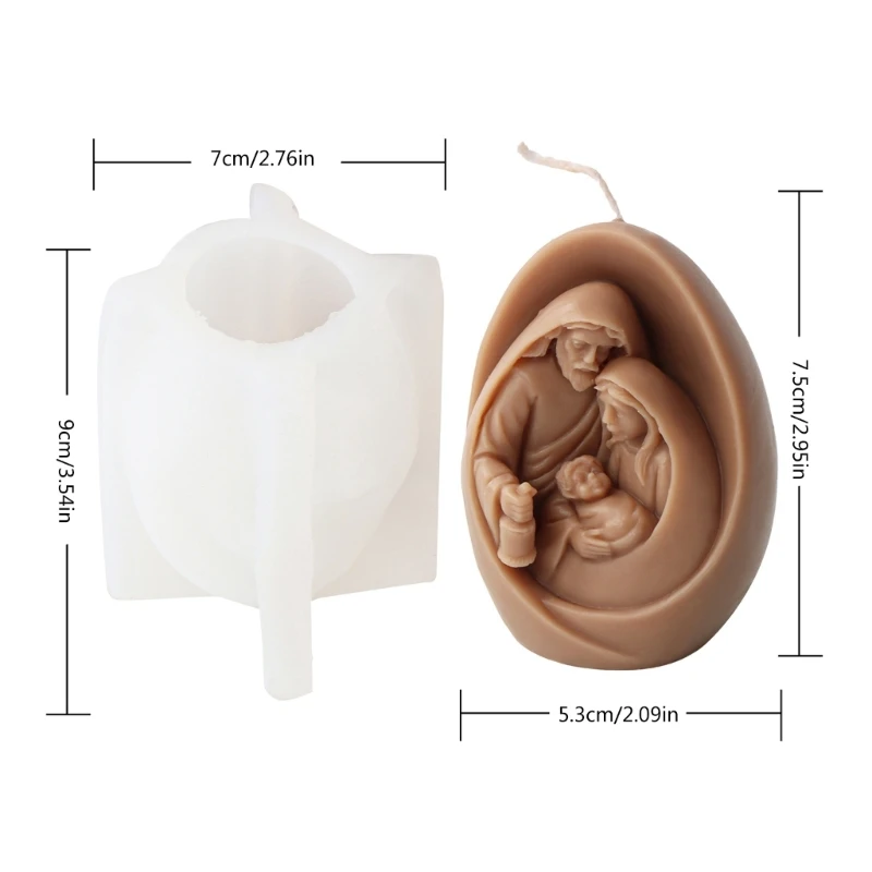Семейные формы для свечей Младенца Иисуса силиконовые рождественских домашний