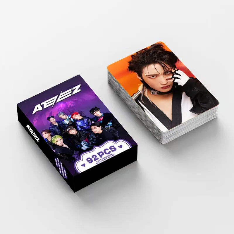 92 шт.компл. новые карты KPOP ATEEZ Lomo, фотонаклейки HD, двухсторонняя высококачественная фотокарта JongHo Yunho YEOSANG San, подарок для фанатов (art.: 3920cb062ed16) - 3920cb062ed16