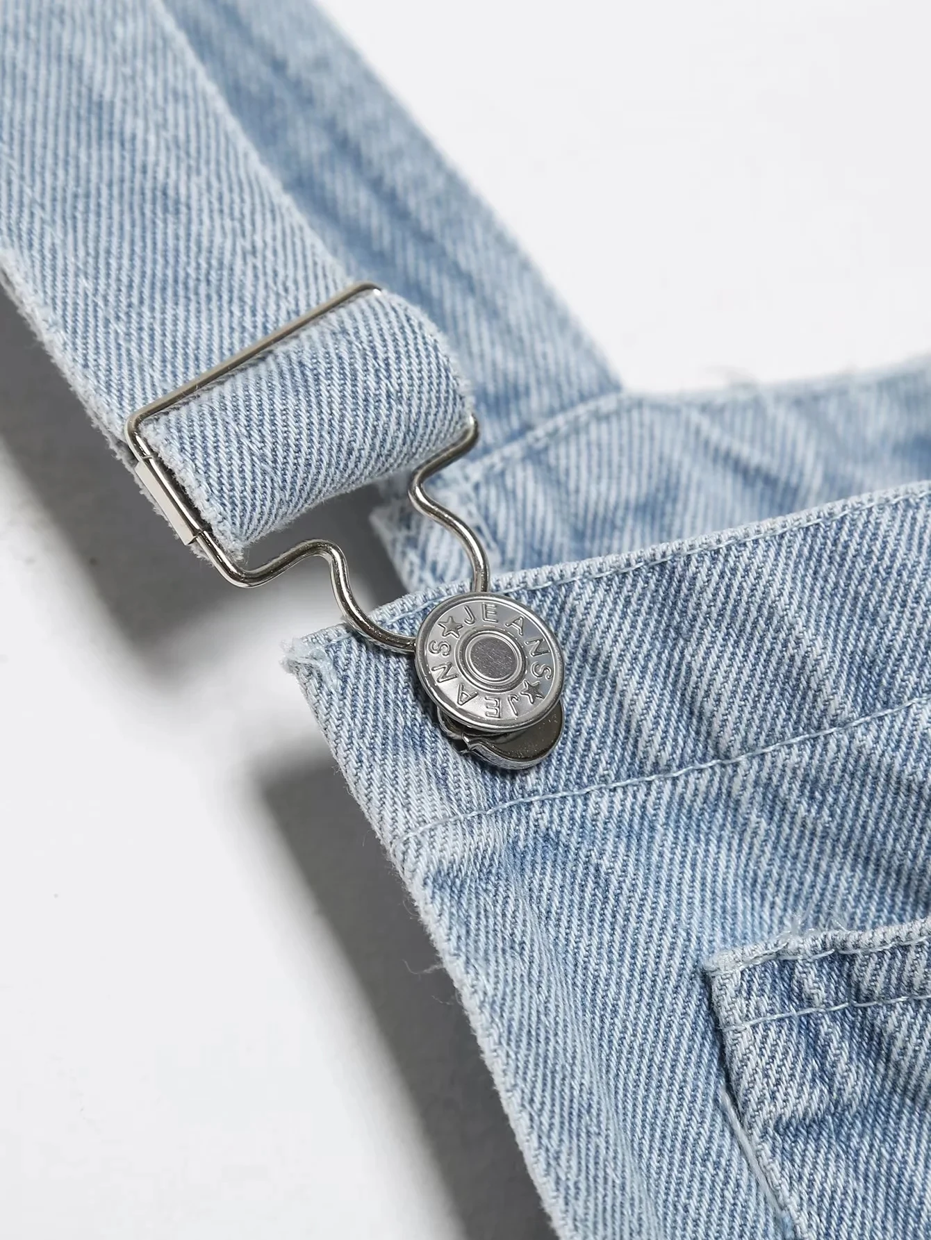 Dave&Di American Vintage Retro Sky Blue Denim Jumpsuits Pockets Loose Boyfriend Cargo Jumpsuits Women