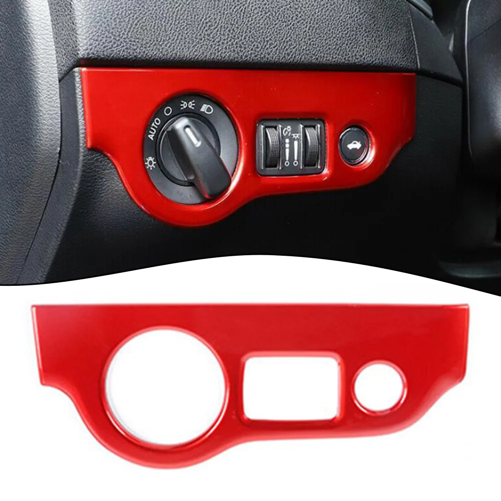

ABS пластиковая накладка кнопки переключателя передней фары декоративная рамка наклейка для Dodge Challenger 2015-2021 молдинги для салона автомобиля