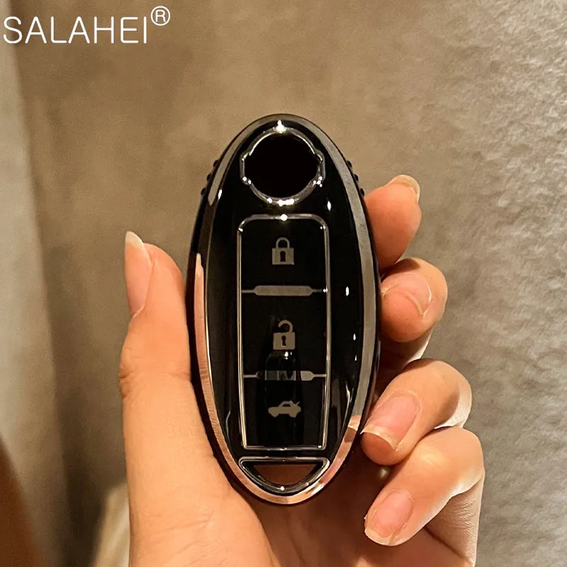 Фото Новинка мягкий чехол из ТПУ для автомобильных ключей для Nissan Qashqai Pathfinder Versa автомобильные аксессуары для Мурано Rogue X-Trail №1