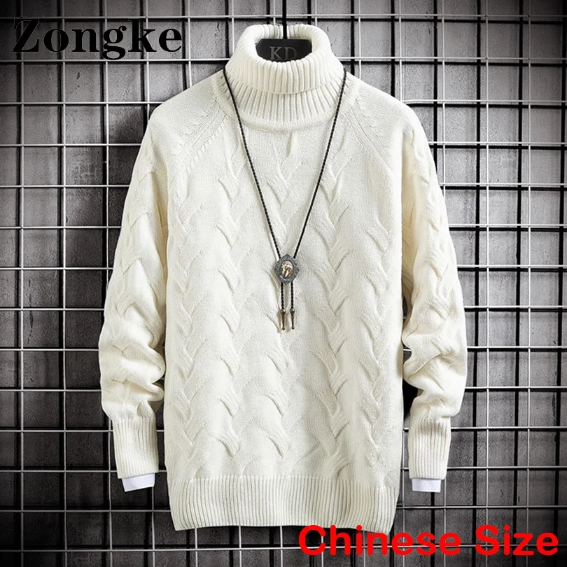 

Zongke Turtleneck Men Clothing Vintage Sweaters For Men Winter Clothes Pullover Men Knitwear Tops M-2XL 2022 Autumn New Arrivals