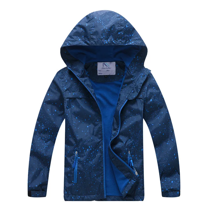 

3-12 Years Boys Girls Spring Autumn Fashion Outwear Windproof Waterproof Double-deck Warm Jacket Coat For Children