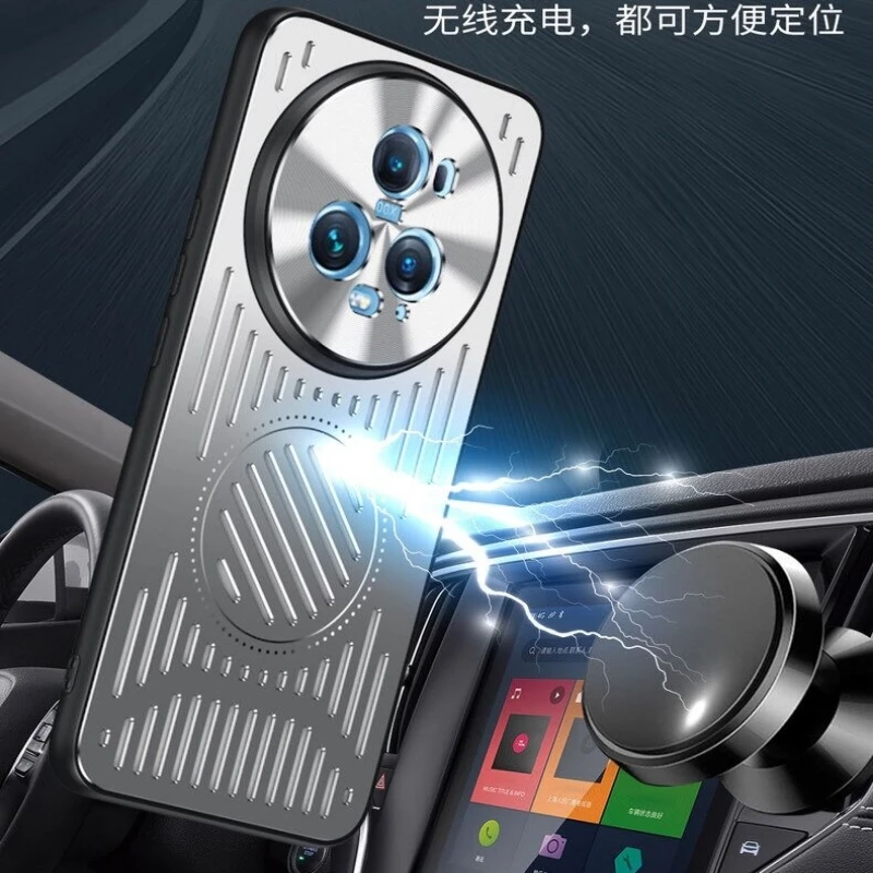 Для Honor Magic 5 Pro Чехол металлический с силиконовым охлаждающим покрытием из ТПУ