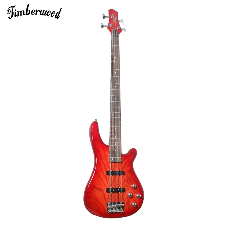 

4 string guitar electric ash body 24 frets bolt-on electric bass price factory