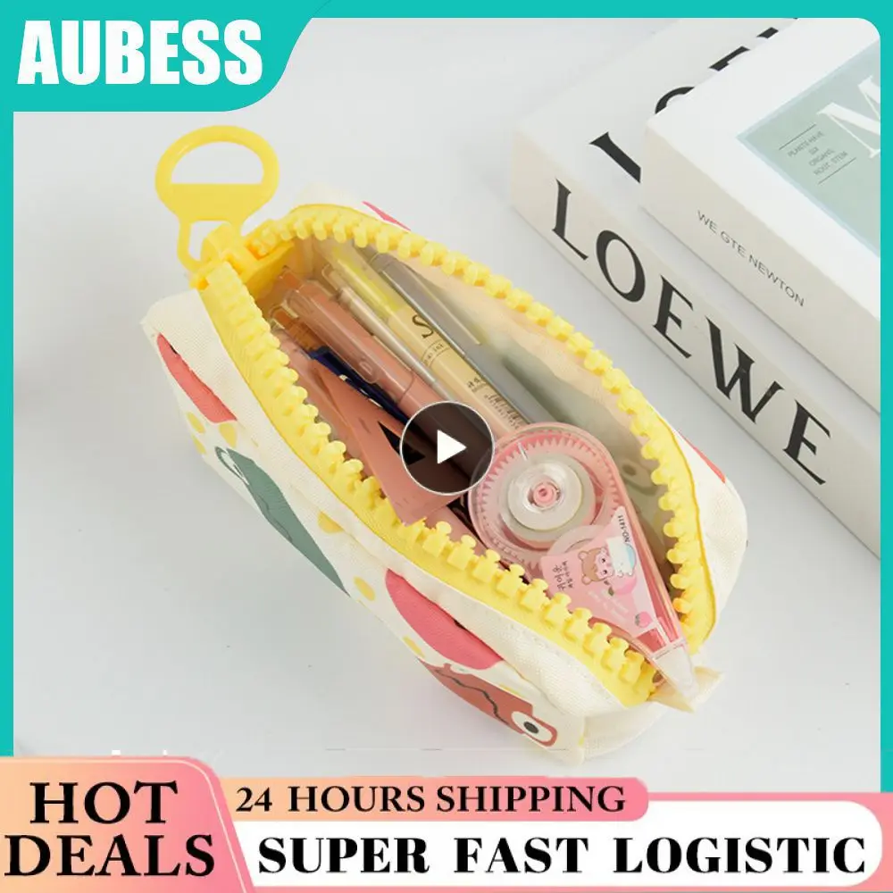 

Creative Stationery Storage Unique Design Trendy Ins Style Student Pencil Case Large Storage Capacity Simple Fashionable Durable