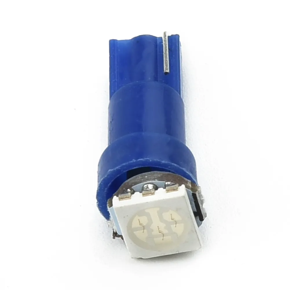 

10x LED Car Instrument Panel Light 5050 74 T5 1SMD Blue Bulbs Dash Lamp