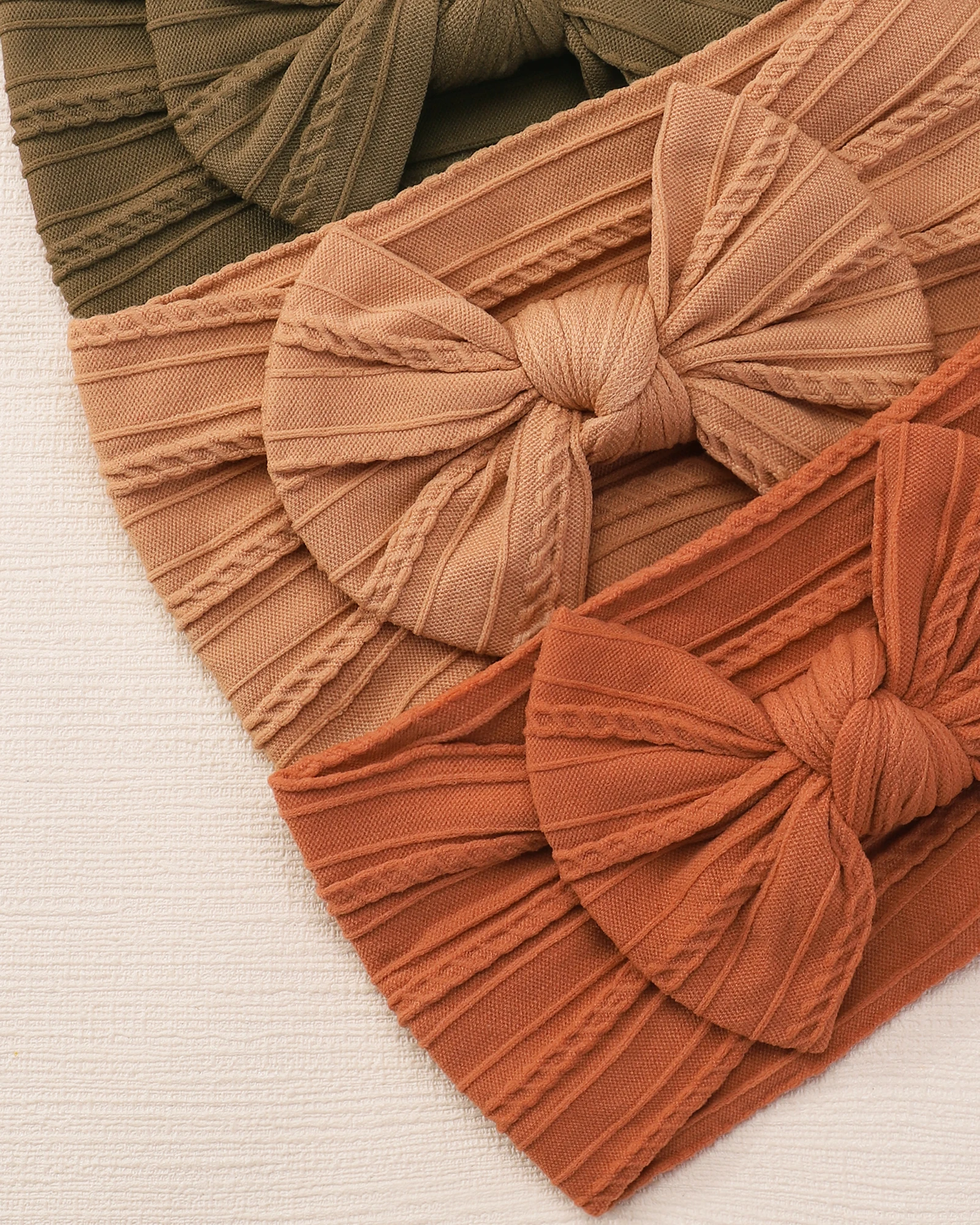 KIDS BOWS Эластичная повязка на голову с бантами из хлопка для девочек