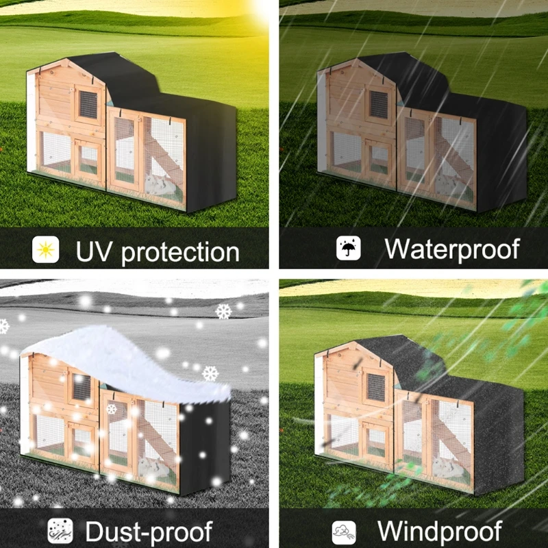 Крышка клетки для кроликов 210D Прочные термочехлы Покрытие ящика домашних