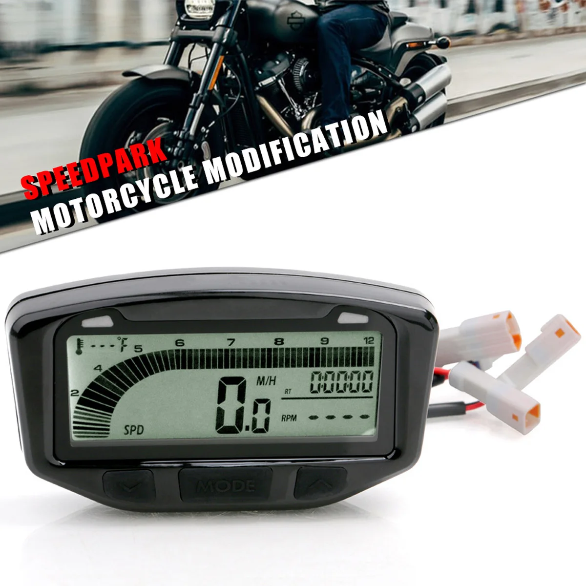 

752-119 Motorcycle instrument Car Speedometer for Honda CR 500R Smart Digital Gauge Tachometer with RPM Graph and Speed Display