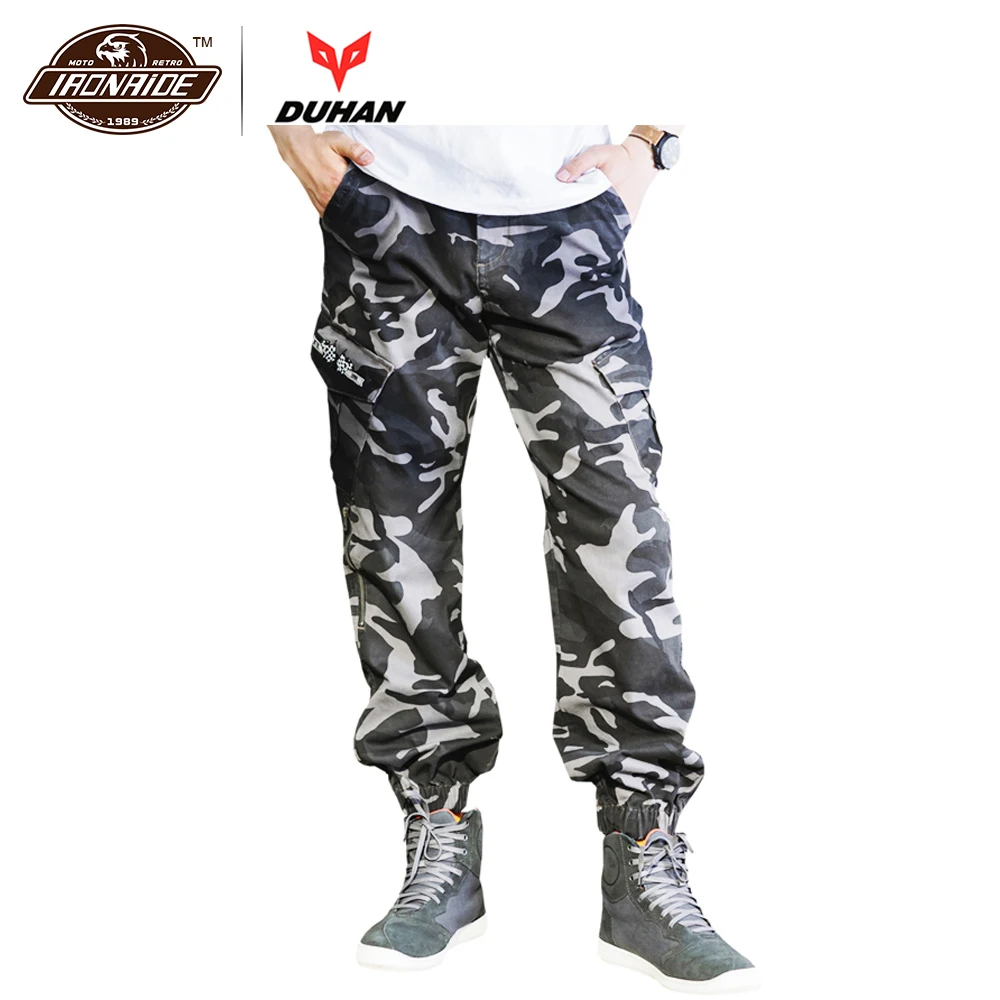 

DUHAN Men Motorcycle Pants Summer Casual Moto Motocross Pants Pantalon Moto Cargo Pants With CE Certification Protector 3Colour