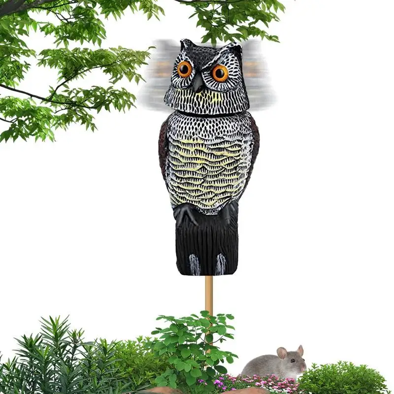 

Fake Owl Decoy To Scare Birds Away Weatherproof Owl Bird Control Device With 360 Swivel Head Bird Scare Fake Owl Hangings