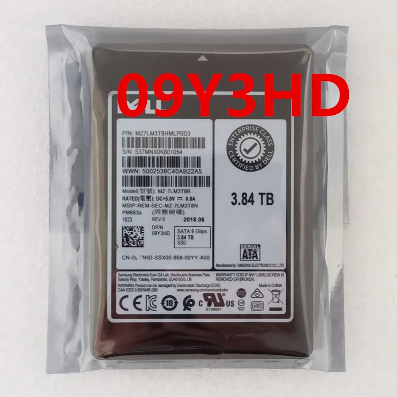 

Original Almost New Solid State Drive For DELL 3.84TB 2.5" SATA SSD For 09Y3HD 9Y3HD