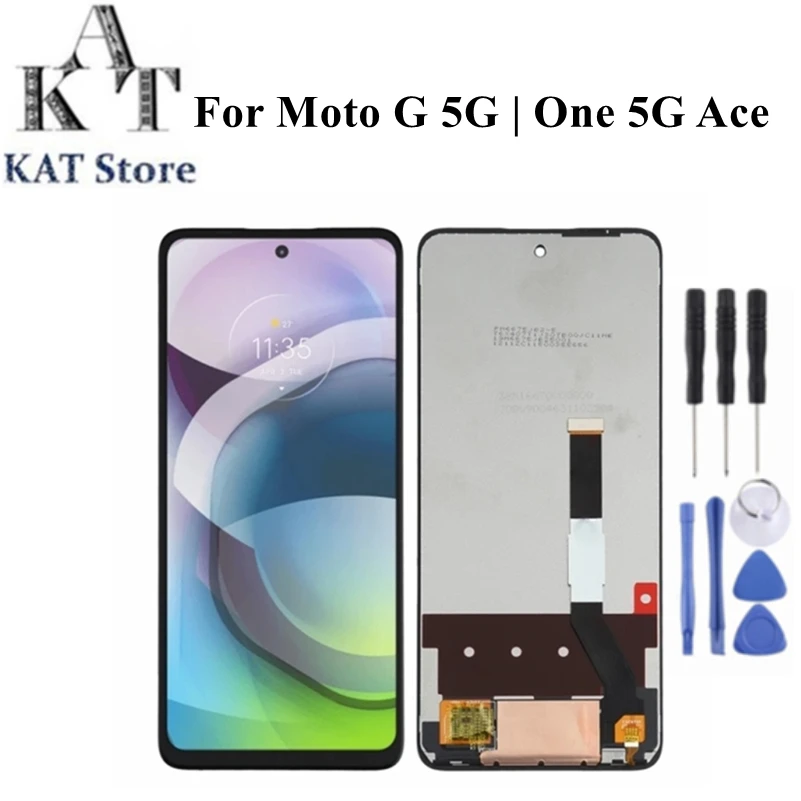 

Совместим с Motorola Moto G 5G One 5G Ace ЖК-дисплей с сенсорным дигитайзером в сборе, запасные части