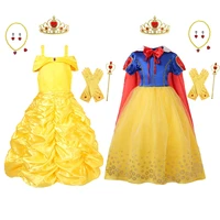 girl skirt belle princess dress cosplay party vestidos ball gown girl clothing frozen carnival hallwoon princess costume
