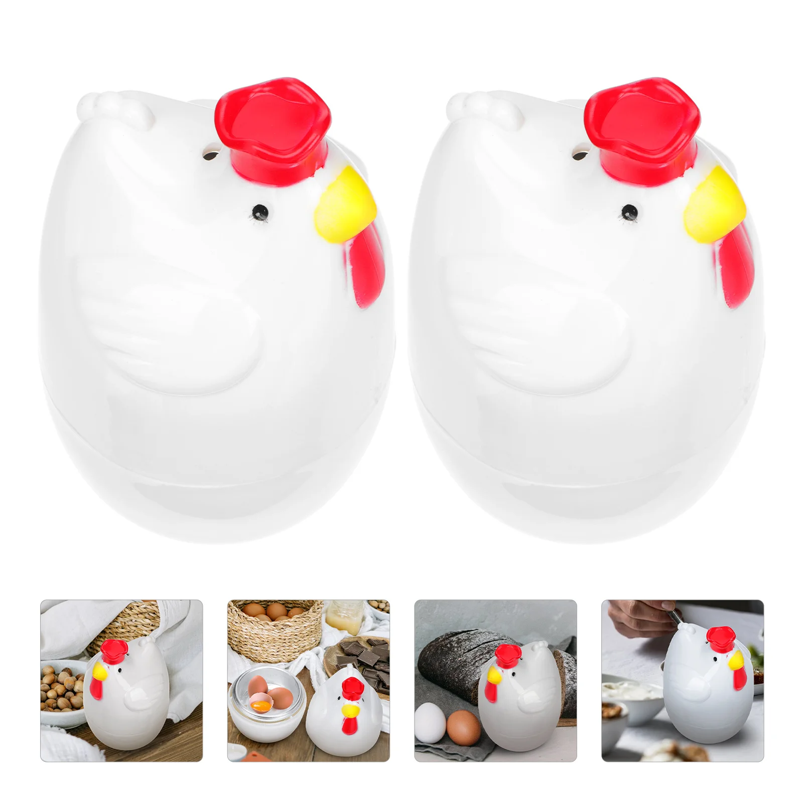 

2 Pcs Microwave Egg Steamer Eggs Cooker Electric Egg Cooker Steaming Cup Egg Serving Cups Plastic Deviled Egg Cooker Individual