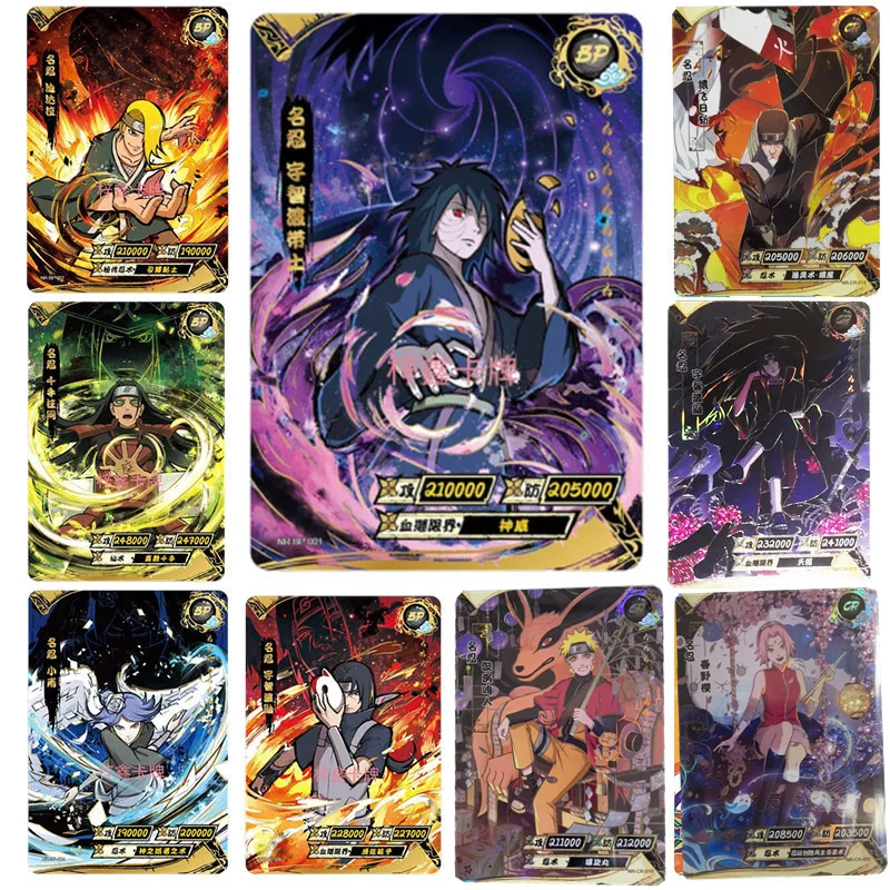 

2022 Kayou Naruto Cards CR BP Hinata BP Uchiha Madara SP Gaara AR Naruto Anime Role Flash Gold Card NR Neji Collectibles Toys