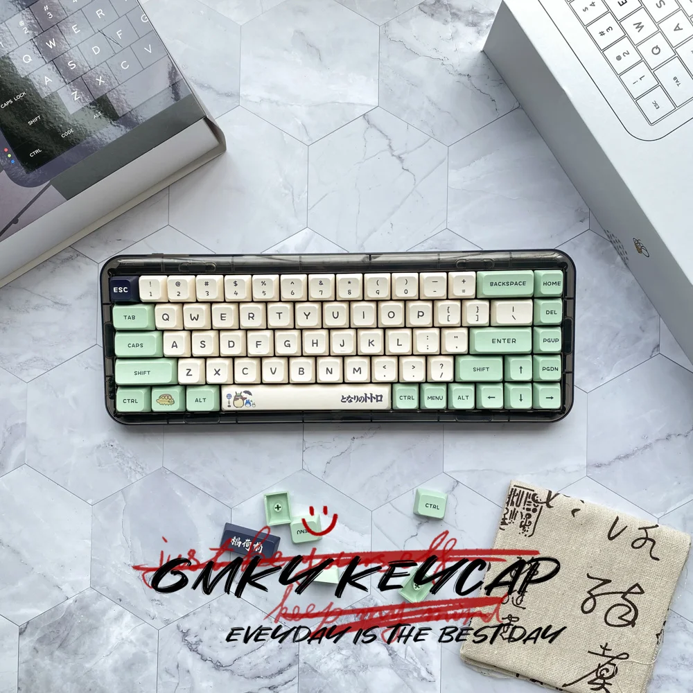 Оригинальная клавиатура с цветным принтом, толстые клавиши PBT, MX Переключатель Cherry/NOPPOO/Flick, механическая клавиатура