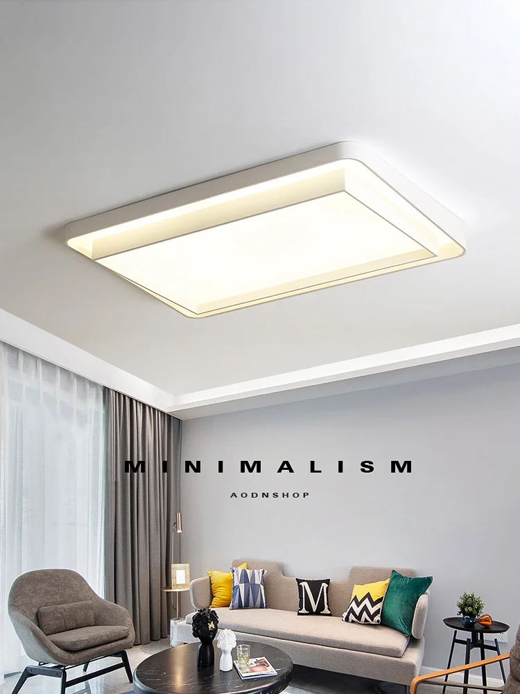 Простой современный прямоугольный потолочный светильник для гостиной новинка