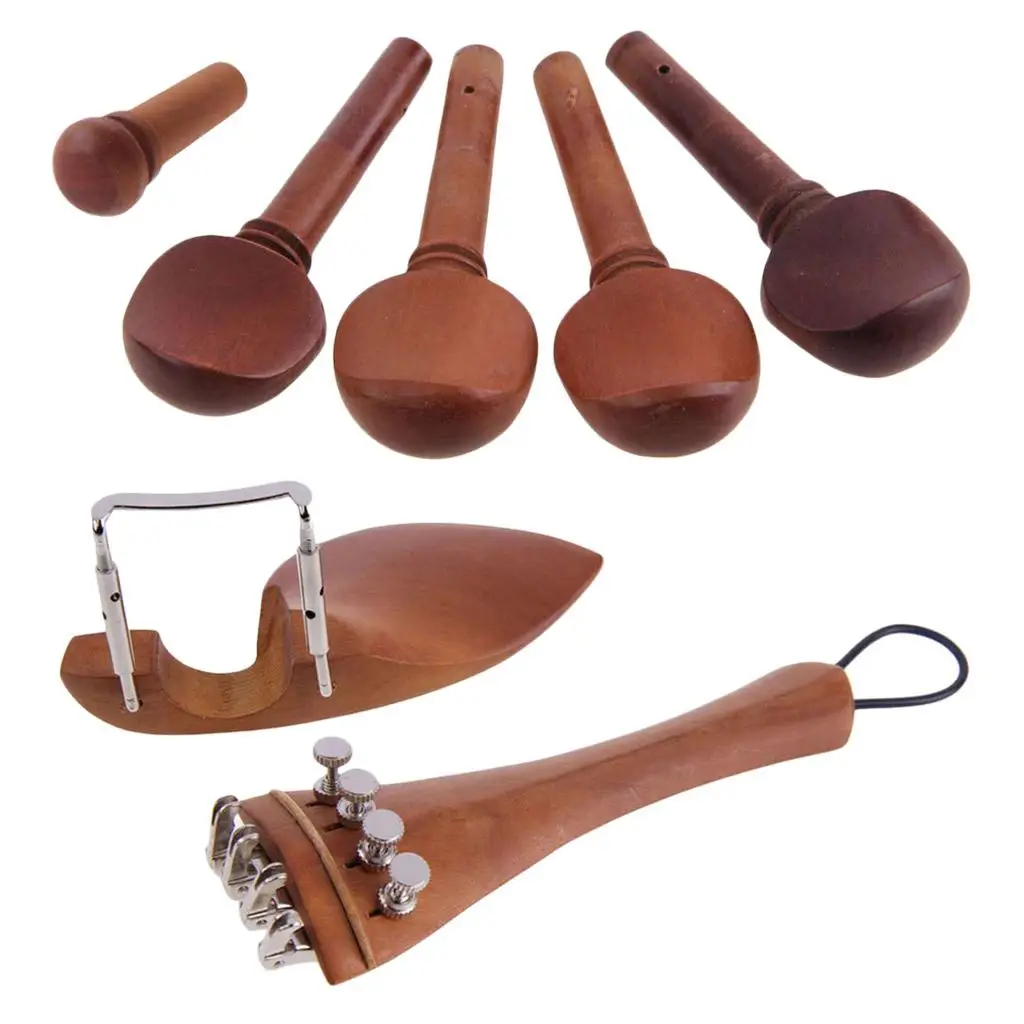 Набор фитингов для скрипки Jujube Wood 4/4 подставка подбородка + тюнер-колышек