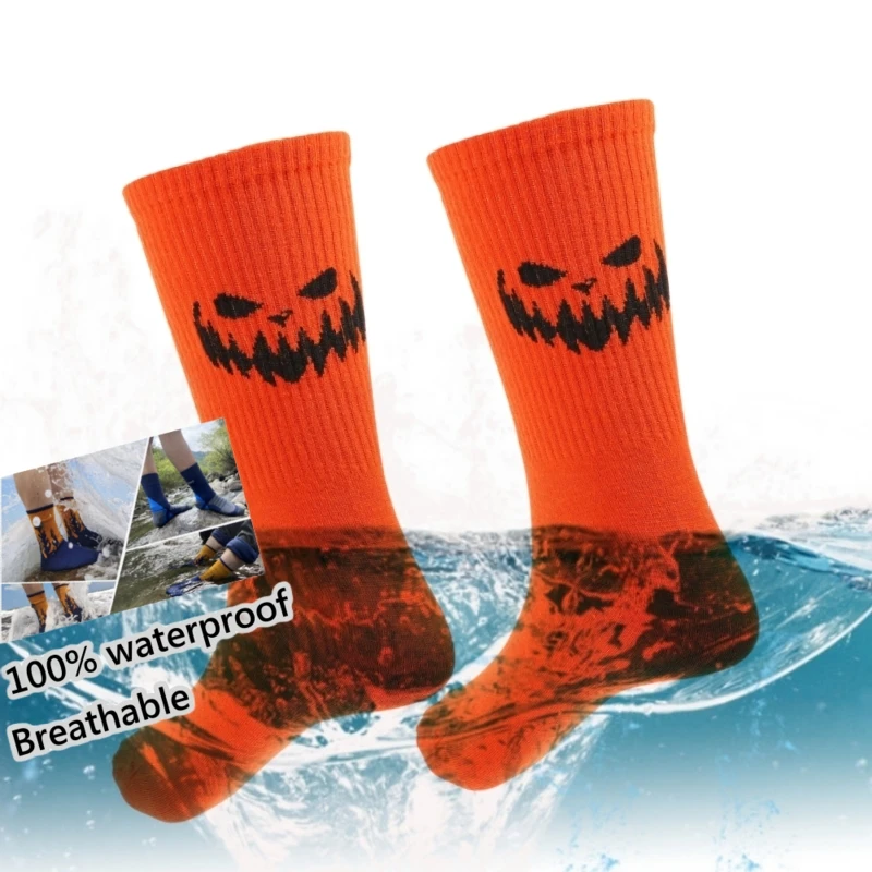 

Waterproof Socks Breathable Moisture-absorbing Sweat-wicking Hiking Camping Cycling Climbing Halloween Unisex Outdoor Sport Sock