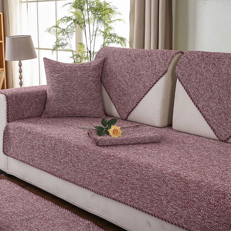 Подушка для дивана Всесезонная Нескользящая хлопковая льняная простой