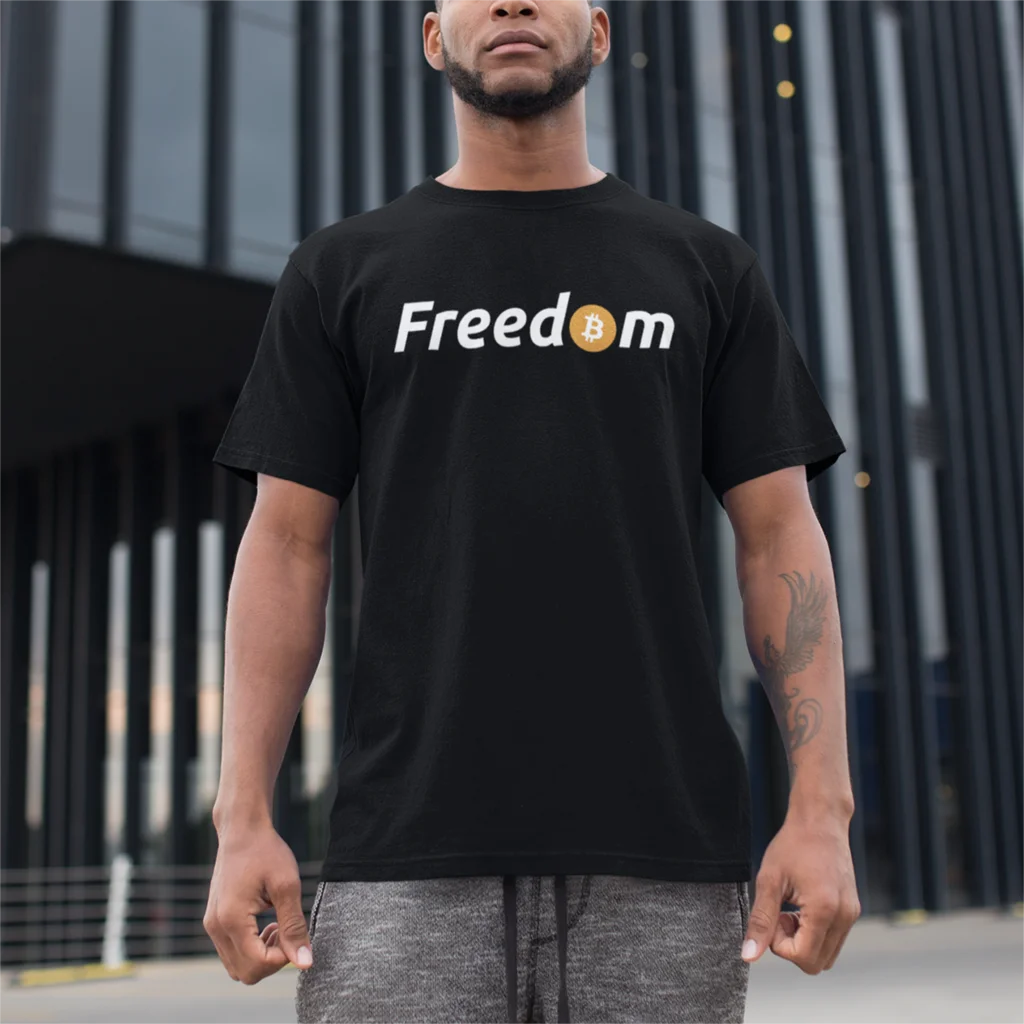 Футболки для биткоина Freedom мужская футболка Новинка криптовалюты эфириум