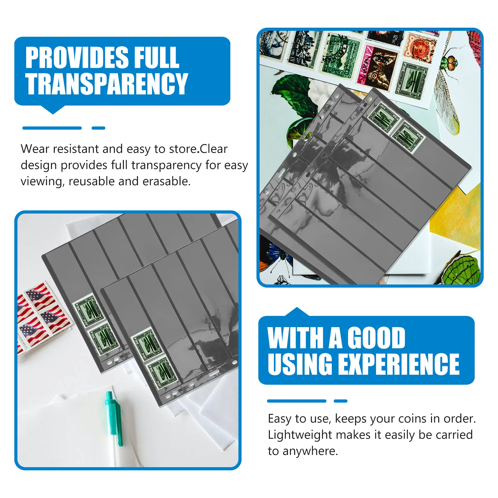 10 шт. альбомы для хранения коллекции штампов наклейки бумажная защита денег