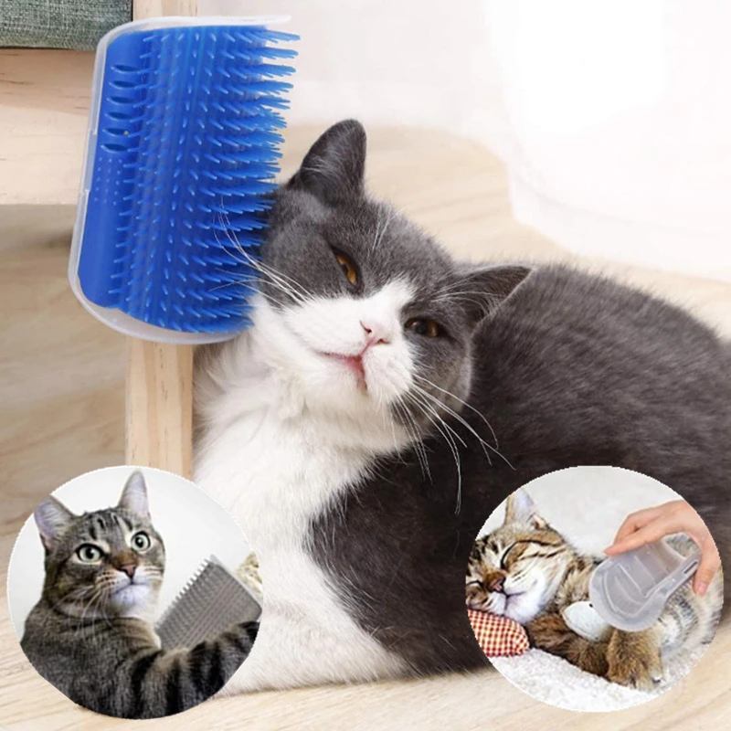

Cat Self Groomer Pet Hair Removal Massage Comb Pet Grooming Cleaning Supplies Removable Cat Corner Scratching Rubbing Brush