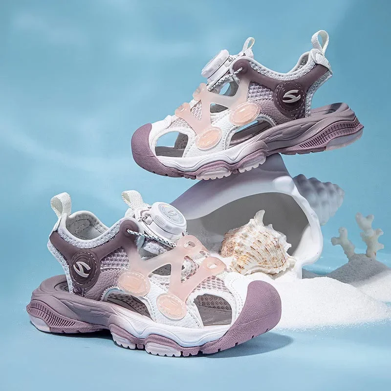 2024 новые модные летние детские пляжные сандалии студенческие для девочек